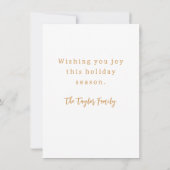 エレガント金ゴールドスタイリッシュと白いクリスマスツリー ノートカード (裏面)