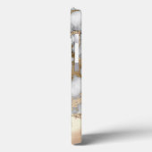 エレガント金ゴールドスタイリッシュグリッタークリーム大理石モノグラム Case-Mate iPhoneケース (裏面 / 左)