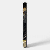 エレガント金ゴールドスタイリッシュグリッターシークインズブラックマーブルー Case-Mate iPhoneケース (裏面 / 左)