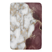 エレガント金ゴールドスタイリッシュグリッターストーンマーブル バスマット (正面縦)