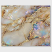 エレガント金ゴールドスタイリッシュグリッターブラックブルガンディーマーブルー ラッピングペーパー (フラット)