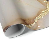 エレガント金ゴールドスタイリッシュグリッターブラックブルガンディーマーブルー ラッピングペーパー (ロールコーナー)