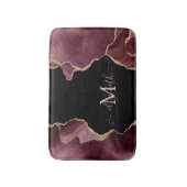 エレガント金ゴールドスタイリッシュグリッターブルガンディアゲートバス バスマット (正面縦)