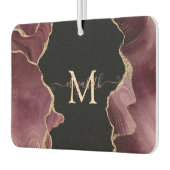 エレガント金ゴールドスタイリッシュグリッターブルガンディーアゲート カーエアーフレッシュナー (左)