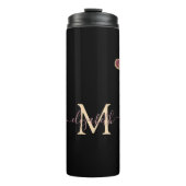 エレガント金ゴールドスタイリッシュグリッターブルガンディーアゲート タンブラー (正面)