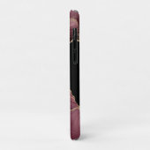 エレガント金ゴールドスタイリッシュグリッターブルガンディーアゲート Case-Mate iPhoneケース (裏面/左)