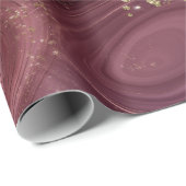 エレガント金ゴールドスタイリッシュグリッター光沢のある大理石ブルゴーニュ ラッピングペーパー (ロールコーナー)