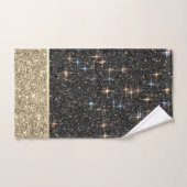 エレガント金ゴールドスタイリッシュグリッター バスタオルセット (ハンドタオル)