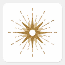 エレガント金ゴールドスターバスト スクエアシール