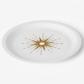 エレガント金ゴールドスターバスト ペーパープレート (アングル)