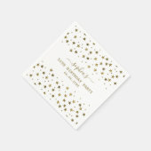 エレガント金ゴールドスター50th誕生日パーティー スタンダードカクテルナプキン (角)