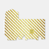 エレガント金ゴールドストライプありがとう フェイバーボックス (折り畳みなし)