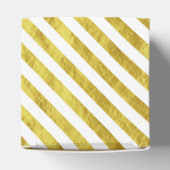 エレガント金ゴールドストライプありがとう フェイバーボックス (上部)