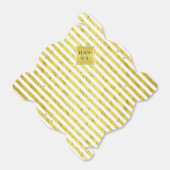 エレガント金ゴールドストライプありがとう フェイバーボックス (折り畳みなし)