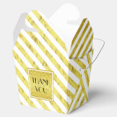 エレガント金ゴールドストライプありがとう フェイバーボックス (オープン)
