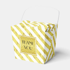 エレガント金ゴールドストライプありがとう フェイバーボックス