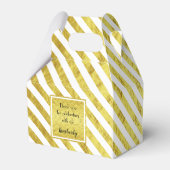 エレガント金ゴールドストライプありがとう フェイバーボックス (裏面サイド)