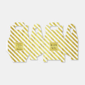 エレガント金ゴールドストライプありがとう フェイバーボックス (折り畳みなし)