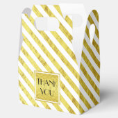 エレガント金ゴールドストライプありがとう フェイバーボックス (オープン)
