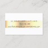 エレガント金ゴールドストライプのス 名刺 (裏面)