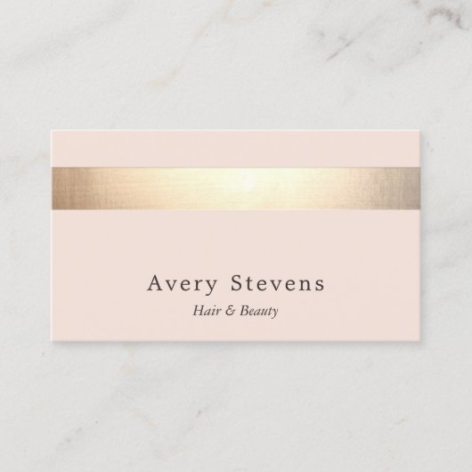 エレガント金ゴールドストライプの(照らモダンない) 名刺 (正面)