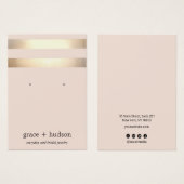 エレガント金ゴールドストライプピモダンックイヤリングディスプレイ (正面&裏面)