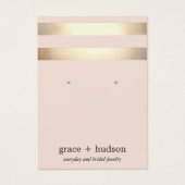 エレガント金ゴールドストライプピモダンックイヤリングディスプレイ (正面)