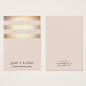 エレガント金ゴールドストライプピモダンックイヤリングディスプレイ (正面&裏面)