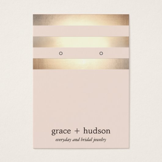 エレガント金ゴールドストライプピモダンックイヤリングディスプレイ (正面)