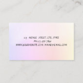 エレガント金ゴールドストライプホログラフィックシック蓮 名刺 (裏面)