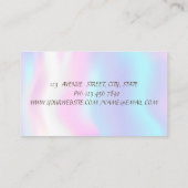 エレガント金ゴールドストライプ紙吹雪,ロータス,ホログラフィック 名刺 (裏面)