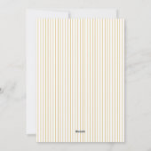 エレガント金ゴールドストライプ2024年新年金ゴールド写真 シーズンカード (裏面)