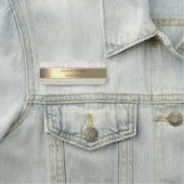 エレガント金ゴールドストライプ、真珠、グリッター《写真》ぼけ味 名札 (インサイチュ)