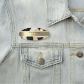 エレガント金ゴールドストライプ、真珠、幾何大理石 名札 (インサイチュ)