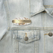 エレガント金ゴールドストライプ、真珠、白茶色の大理石 名札 (インサイチュ)