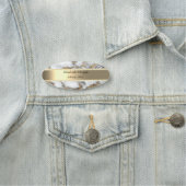 エレガント金ゴールドストライプ、真珠、白金ゴールド大理石 名札 (インサイチュ)