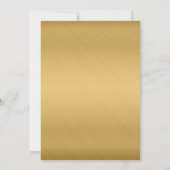 エレガント金ゴールドスパークルクリスマスパーティーバウブル 招待状 (裏面)