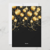 エレガント金ゴールドスパークルクリスマスボーブル シーズンカード (裏面)