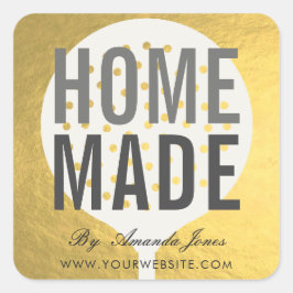 エレガント金ゴールドスフェイクキマーシェフ料理自家製 スクエアシール