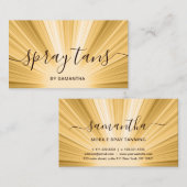 エレガント金ゴールドスプレータン 名刺 (正面/裏面)