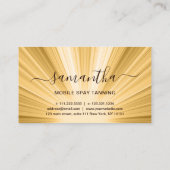 エレガント金ゴールドスプレータン 名刺 (裏面)