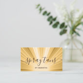 エレガント金ゴールドスプレータン 名刺 (スタンド正面)