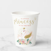 エレガント金ゴールドスワンプリンセスピンクフローラシャワー 紙コップ (正面)
