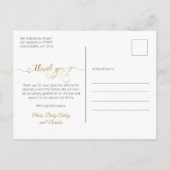 エレガント金ゴールドス生まれたばかりのクリプトベビー写真ありがとう ポストカード (裏面)