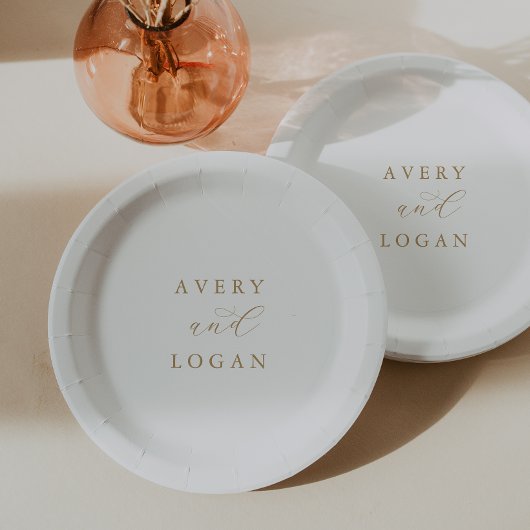 エレガント金ゴールドス結婚クリプトのケーキ紙プレート ペーパープレート