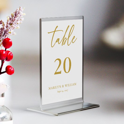 エレガント金ゴールドス結婚クリプトのテーブル番号カード テーブルナンバー