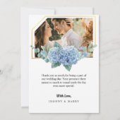 エレガント金ゴールドス結婚クリプトの写真サンキューカード 招待状 (裏面)