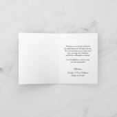 エレガント金ゴールドス結婚クリプトの写真 サンキューカード (内部)