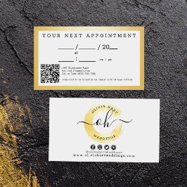 エレガント金ゴールドス絵を描ワッシュシックロゴアポイントメント 名刺