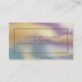 エレガント金ゴールドス金ゴールドストライプヨガカラフル 名刺 (裏面)
